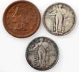 1923 1930 AU STANDING LIBERTY QUARTERS W LARGE CEN