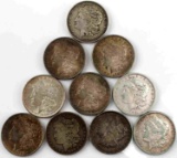 LOT OF 10 MORGAN SILVER DOLLAR COINS