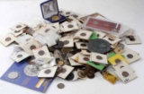 OVER 6 POUNDS OF WORLD COINS TOKENS NUMISMATICA
