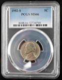 1952-S JEFFERSON NICKEL PCGS MS66