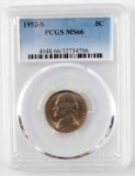1952 S JEFFERSON NICKEL PCGS MS66