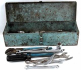 METAL BOX FULL OF SOCKET WRENCH ASSORTMENT