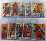 1933 R124 SEA RAIDER CHEWING GUM CARD LOT OF TEN