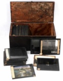 37 19TH CENTURY MAGIC LANTERN FRAMES TRAVEL