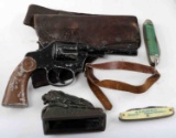 ANTIQUE ADVERTISING TOY GUN AND KNIFE LOT BSA