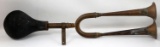 VINTAGE BRASS DOUBLE BELL AUTOMOBILE CAR HORN