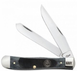 CASE XX US NAVY SAWCUT GRAY BONE TRAPPER KNIFE