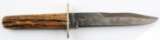 ANTIQUE SAN FRANCISCO STAG HANDLE HUNTING KNIFE