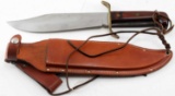VINTAGE WESTERN BOWIE KNIFE W SHEATH