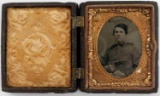 CIVIL WAR CONFEDERATE SOLDIER AMBROTYPE PHOTOGRAPH