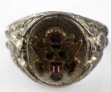 WWII ERA US ARMY AIR FORCE STERLING SILVER RING
