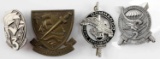 ITALIAN & FRENCH SPECIAL FORCES BADGE LOT OF FOUR