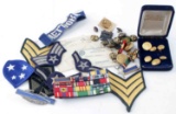 WWII TO VIETNAM ERA US ARMY PATCH & INSIGNIA LOT