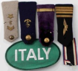 WWII MULTI NATION PATCH SHOULDER BOARD RIBBON LOT