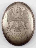 US MARINE CORPS WAR OF 1812 SILVER BELT PLATE