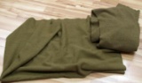 2 WWII OLIVE DRABE ARMY BLANKETS 1 MEDICAL