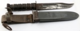 WWII US NAVY MK II KA BAR FIGHTING KNIFE ROBESON