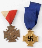 WWII GERMAN 40 YEAR SERVICE & VETERANS MEDAL LOT