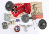 WWII GERMAN THIRD REICH TINNIE BADGE & MEDAL LOT