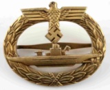 WWII GERMAN THIRD REICH KRIEGSMARINE U-BOAT BADGE