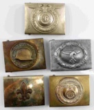 WWII GERMAN THIRD REICH BELT BUCKLE LOT OF FIVE