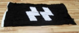 WWII GERMAN THIRD REICH SS RUNE BLACK FLAG
