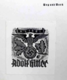 WWII GERMAN ADOLF HITLER EX LIBRIS WEG UND WERK