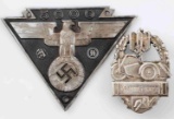 WWII GERMAN NSKK MOTORCYCLE BADGE LOT OF 2