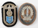 WWII GERMAN THIRD REICH NSKK & SA PLAQUE LOT OF 2