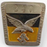 WWII GERMAN 3RD REICH PEENEMUNDE FACTORY ID BADGE