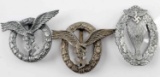 WWII GERMAN THIRD REICH LUFTWAFFE BADGE LOT OF 3