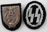 WWII GERMAN THIRD REICH SS PLAQUE LOT OF TWO