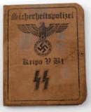 WWII GERMAN SS KRIPO INVESTIGATOR AUSWEIS ID CARD