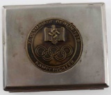 WWII GERMAN 1936 OLYMPIC GAMES CIGARETTE CASE