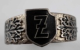 GERMAN 3RD REICH WAFFEN SS POLIZEI DIV SILVER RING