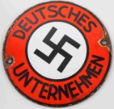 WWII GERMAN THIRD REICH NSDAP COMPANY STREET SIGN