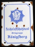 WWII GERMAN 3RD RIECH RLB HEADQUARTERS STREET SIGN