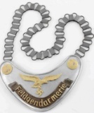 GERMAN THIRD REICH LUFTWAFFE FELDGANDARME GORGET