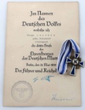 WWII GERMAN 3RD REICH MOTHERS CROSS & CITATION LOT