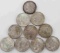 LOT OF 10 XF TO BU MORGAN AND PEACE SILVER DOLLARS