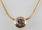 14K GOLD NECKLACE W .46 CARAT DIAMOND PENDANT