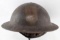 WWI AEF US FIRST DIVISION PAINTED BRODIE HELMET