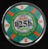 BITCOIN POKER CHIP BTCC MINT 25K BITS