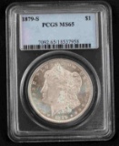 1879 S MORGAN SILVER DOLLAR PCGS MS65