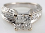 LADIES WHITE GOLD & DIAMOND ENGAGEMENT RING