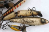 LOT 16 ANTIQUE FISHING LURES HEDDON CHUB BOONE