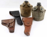 2 1911 1 WWII TOKAREV HOLSTERS 2 US ARMY CANTEENS