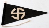 WWII GERMAN NSDAP DANISH SOCIALIST PENNANT FLAG