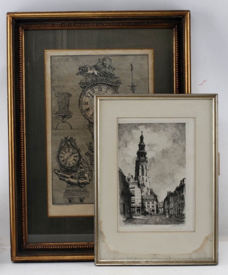 2 PRINTS NETHERLANDS & GIOVANNI BATTISTA PIRANESI