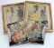 4 REVERSE PRINTED CONVEX GLASS 1942 PRINTS